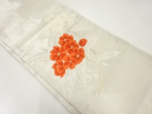 花模様織出し名古屋帯